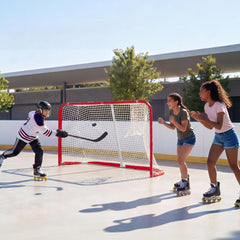 VEVOR Street Hockey Goal, Heavy-Duty Steel Street + Roller Hockey Nets, Durable Hockey Net for Indoor Outdoor Use