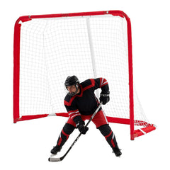 VEVOR Street Hockey Goal, Heavy-Duty Steel Street + Roller Hockey Nets, Durable Hockey Net for Indoor Outdoor Use