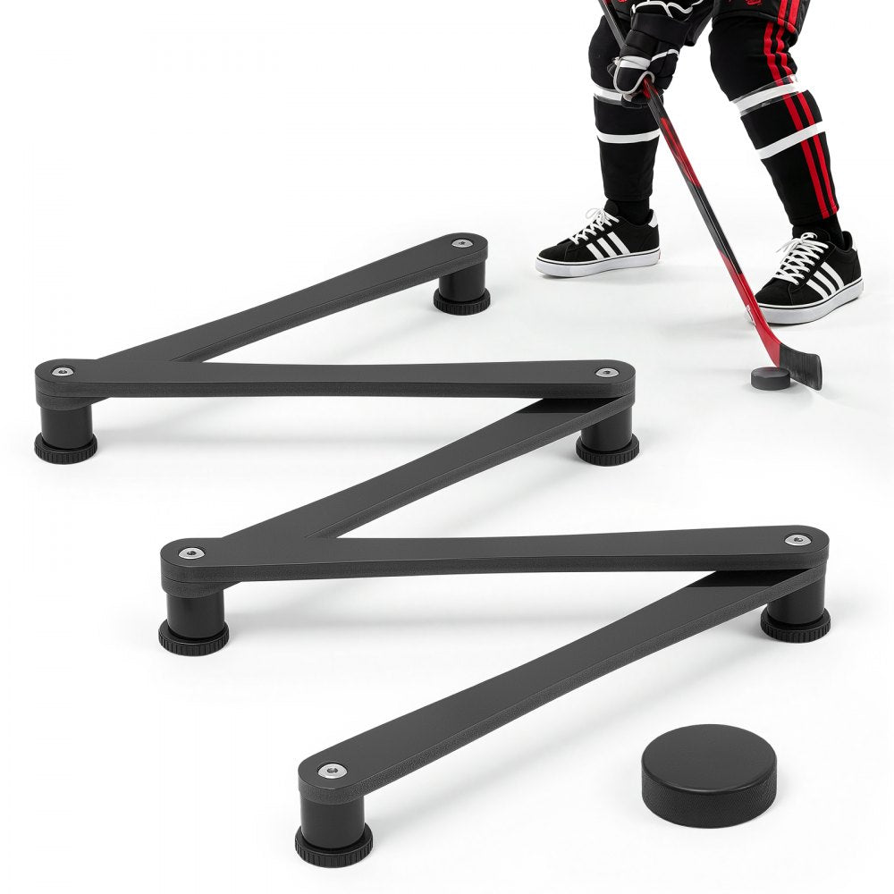 VEVOR Hockey Training Equipment, 5-Section Adjustable Hockey Stick Handling Trainer, Portable On/Off Ice Trainer
