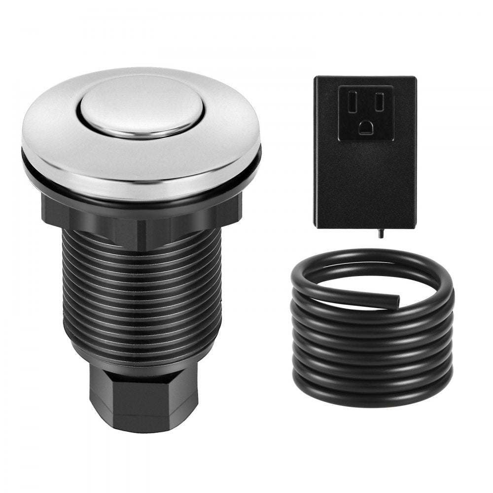 VEVOR Garbage Disposal Air Switch Kit, 2.5" Sink Top Air Switch for Food Waste Disposal, Polished Stainless Steel