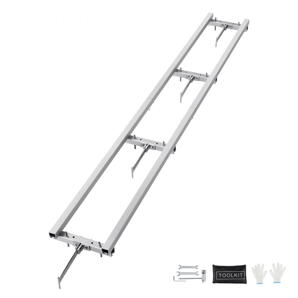 VEVOR Rail Mill Guide System, 9 ft Milling Guide, 4 Crossbar Kits Chainsaw Mill Rail Guide, Aluminum Adjustable Saw