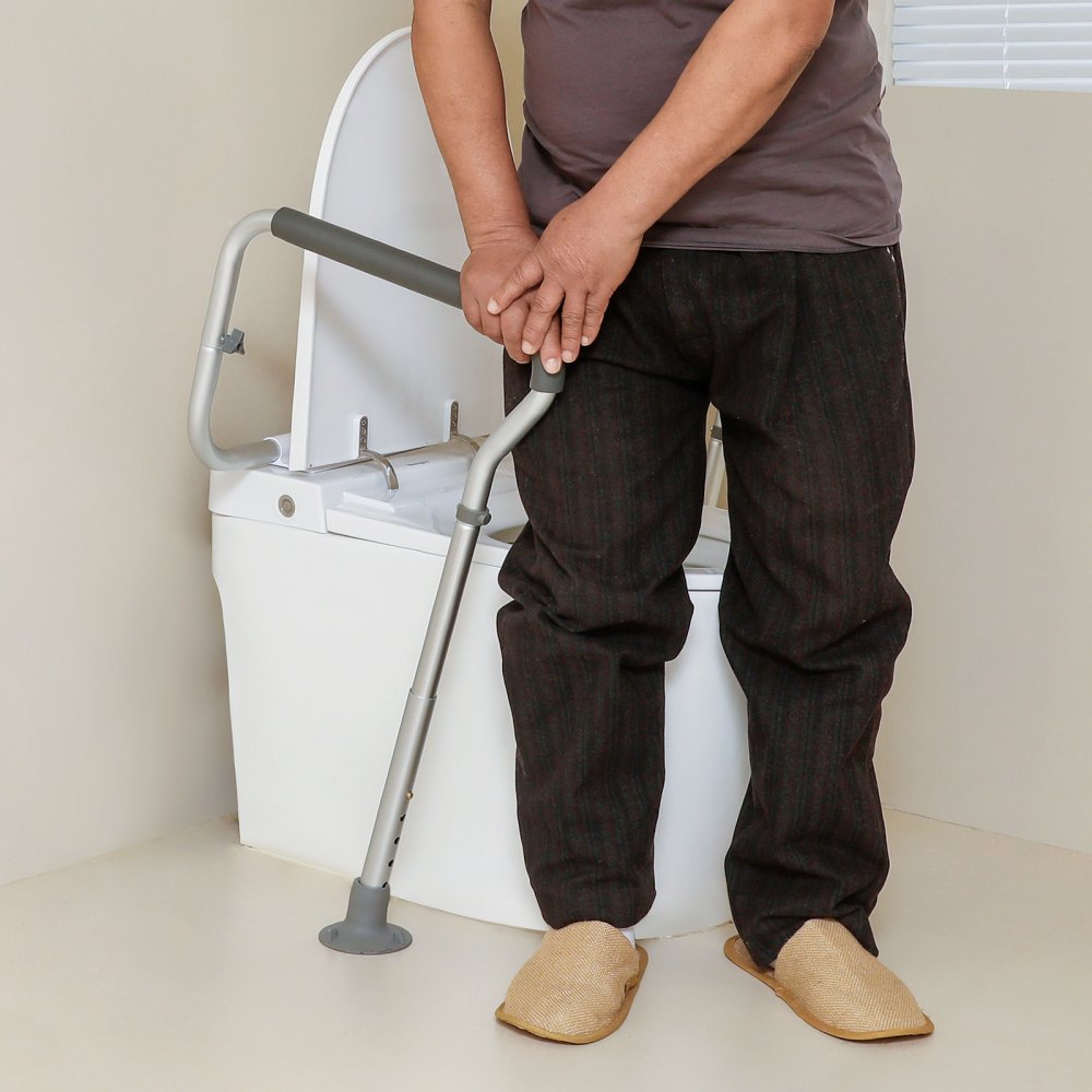 VEVOR Toilet Safety Rail, Bathroom Toilet Seat Frame, Adjustable Width & Height Fit Most Toilets, Supports 300lbs