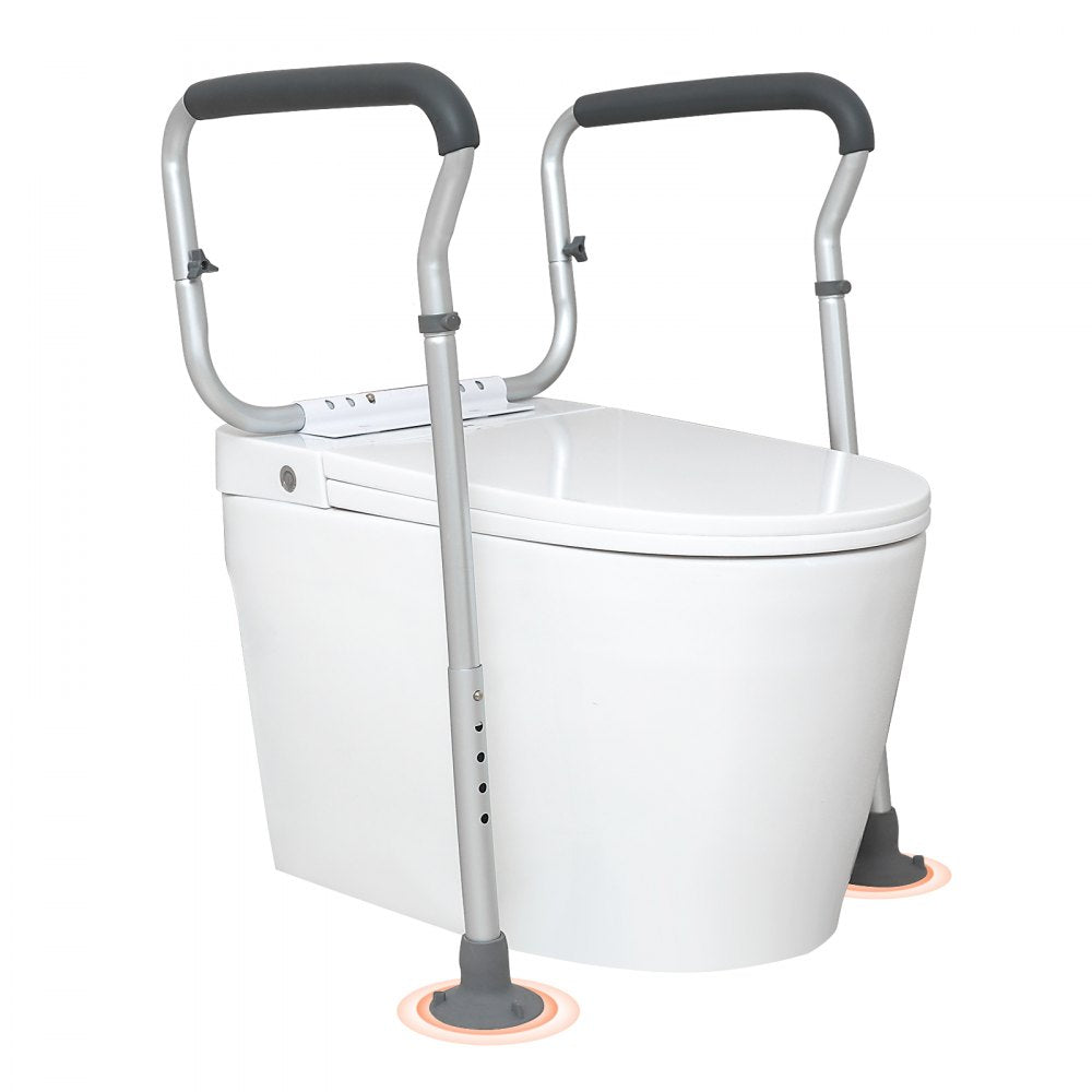 VEVOR Toilet Safety Rail, Bathroom Toilet Seat Frame, Adjustable Width & Height Fit Most Toilets, Supports 300lbs
