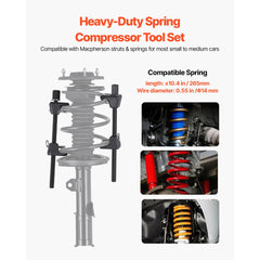 VEVOR Strut Spring Compressor, 2 Pack, Heavy Duty Coil Spring Compressor Tool with 10.4 Inches(256 mm) Range