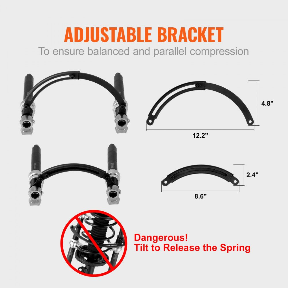 VEVOR Coil Spring Compressor Tool, 2 pcs Heavy Duty Macpherson Strut Spring Compressor Set, 2646 lbs Strut Spring
