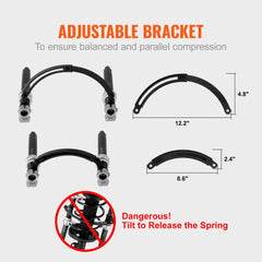VEVOR Coil Spring Compressor Tool, 2 pcs Heavy Duty Macpherson Strut Spring Compressor Set, 2646 lbs Strut Spring