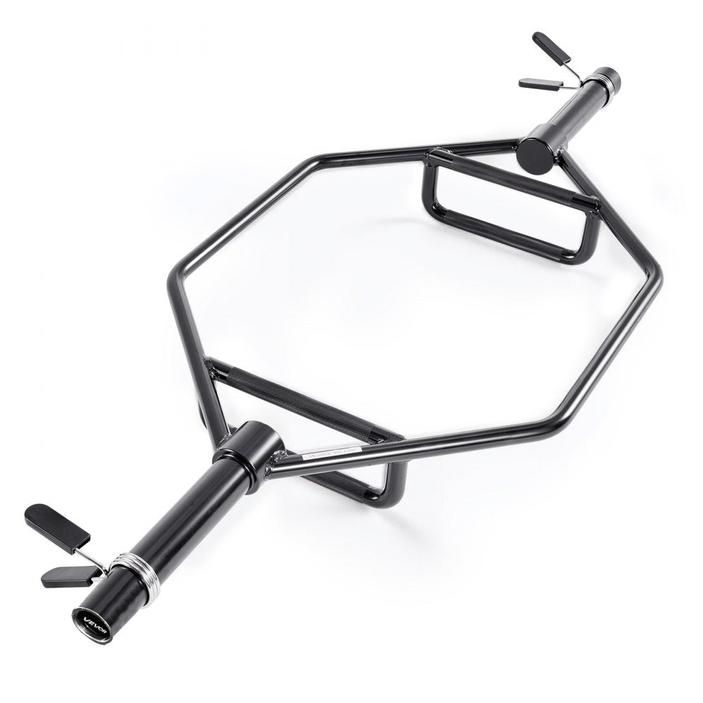 VEVOR Trap Bar Hex Bar, 2-Inch Hex Barbell, 800 LBS Capacity Shrug Bars with Knurled Grips, Weightlifting and Strength