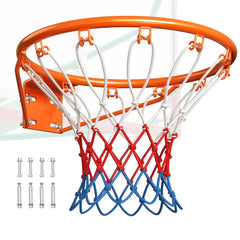VEVOR Basketball Rim, Wall Door Mounted Basketball Hoop, Heavy Duty Q235 Basketball Flex Rim Goal Replacement with Net