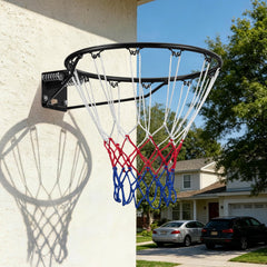 VEVOR Basketball Rim, Wall Door Mounted Basketball Hoop, Heavy Duty Q235 Basketball Flex Rim Goal Replacement with Net