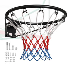 VEVOR Basketball Rim, Wall Door Mounted Basketball Hoop, Heavy Duty Q235 Basketball Flex Rim Goal Replacement with Net