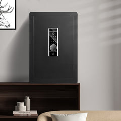 VEVOR Safe, 2.2 Cubic Feet Home Safe, Steel Security Safe with Fingerprint, Digital Keypad and 2 Keys, Cabinet Safe