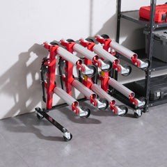 VEVOR Car Dolly Rack, Storage Rack with 360° Rotatable Wheels, Hydraulic Ratchet Trolley Jack Stand Organizer, Jack