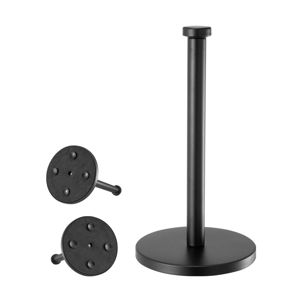 VEVOR Paper Towel Holder Countertop, Stainless Steel Kitchen Paper Towel Stand with Weighted Base and Suction Cups