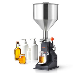 VEVOR Manual Paste Liquid Filling Machine, 5-100ml Bottle Filler, Adjustable Bottle Filling Machine, Stainless Steel