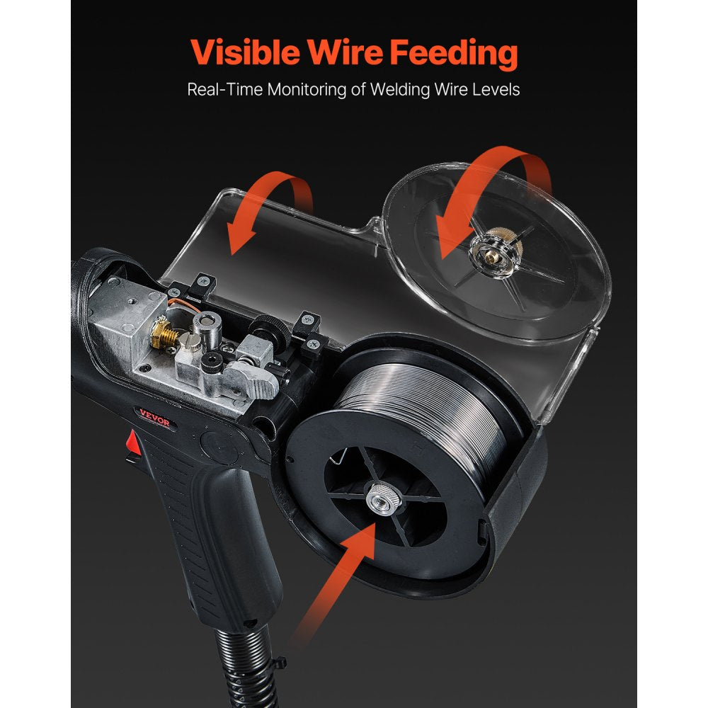 VEVOR 200Amp Spool Gun with 20FT Cable, Compatible with Hobart lronMan 240 Mig Welders, Suitable for 0.030" and 0.035"