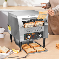 VEVOR Commercial Conveyor Toaster, 300 Slices/Hour Conveyor Belt Toaster, Heavy Duty Stainless Steel Commercial Toaster