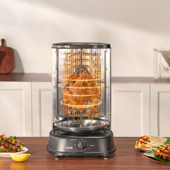 VEVOR Shawarma Grill Machine, Vertical Chicken Shawarma Cooker Machine Countertop, Electric Stainless Steel Broiler