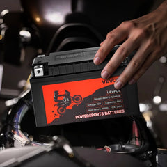 VEVOR Motorcycle Battery, 12 Volt 4Ah, LiFePO4 Lithium Pre-Charged Powersports Battery, Maintenance Free & High
