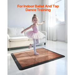 VEVOR Dance Floor Tiles, 12.4 x 12.4 in 52 Piece Interlocking Dance Flooring, Portable Dance Practice Floor with