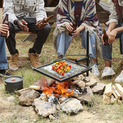 VEVOR Swivel Campfire Grill, Fire Pit Grill Grate over Fire Pits, Heavy Duty Steel Grill Grates, 360° Adjustable Open