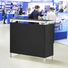 VEVOR Folding Portable Bar Table, Tradeshow Podium Table for Indoor, Outdoor, Party, Picnic, Exhibition, Includes