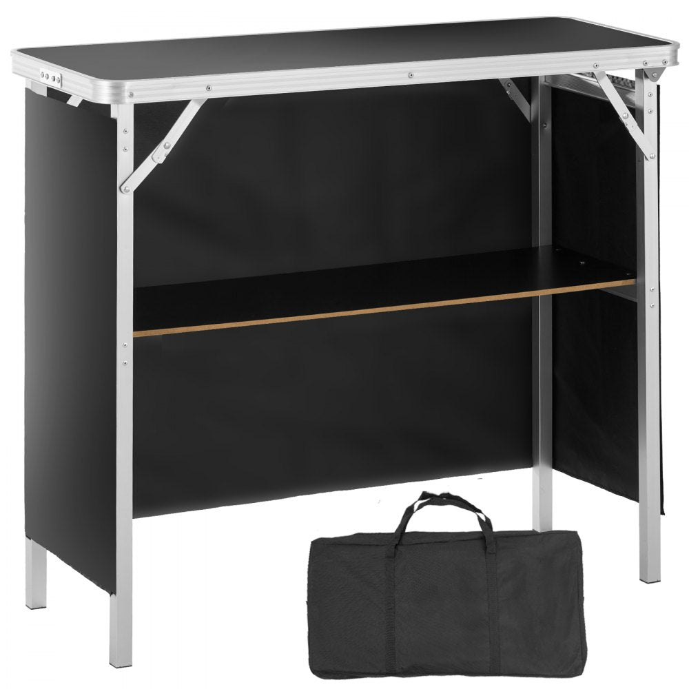 VEVOR Folding Portable Bar Table, Tradeshow Podium Table for Indoor, Outdoor, Party, Picnic, Exhibition, Includes