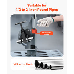 VEVOR Pipe Notcher, Tubing Notcher for 1/2 to 2-inch Pipes, Pipe & Tube Notcher with 0 to 60° Adjustable Angle for