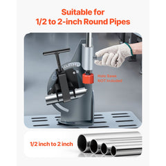 VEVOR Pipe Notcher, 1/2 to 2-inch Tubing Notcher with 0 to 60° Adjustable Angle, Pipe and Tube Notching Tool for Repair