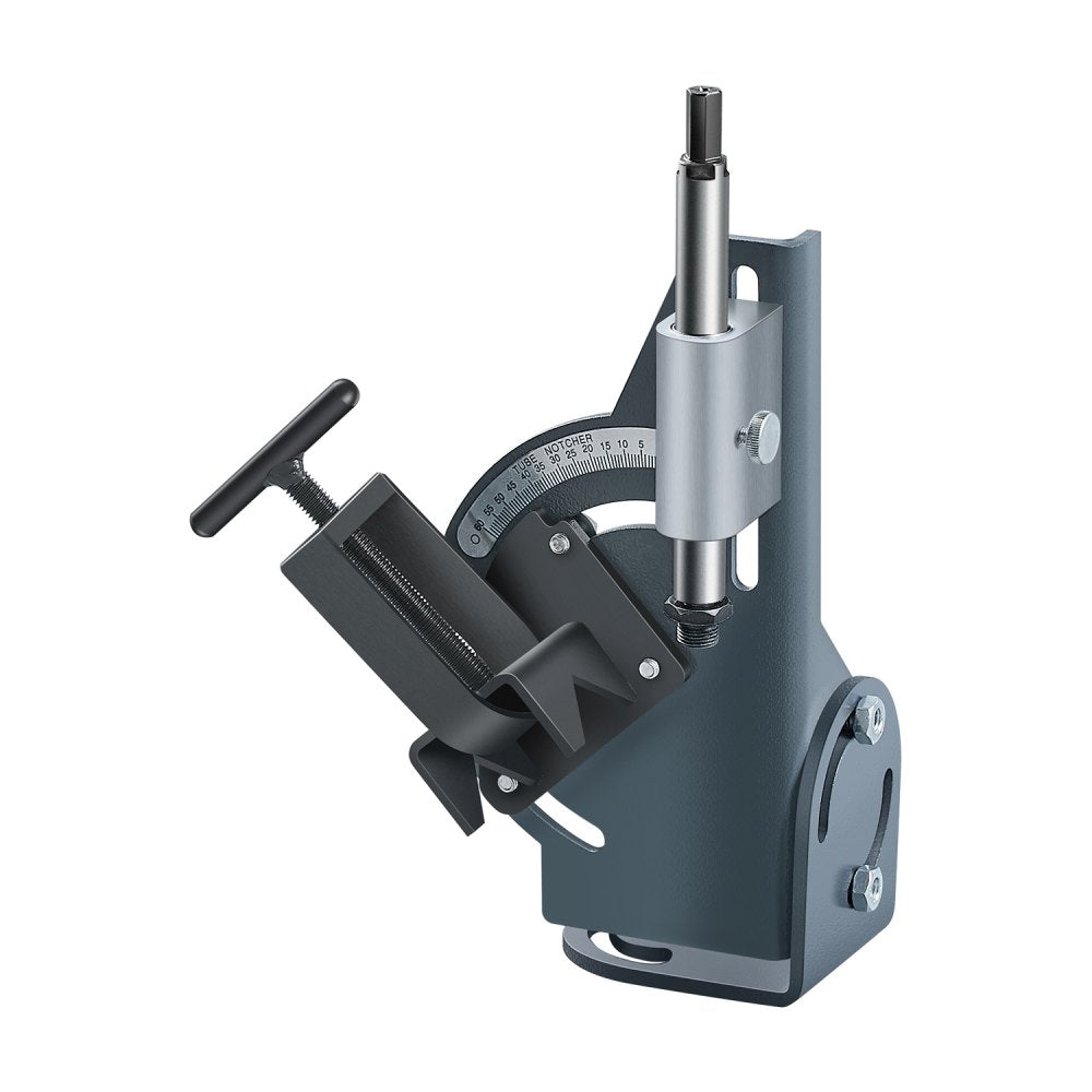VEVOR Pipe Notcher, 1/2 to 2-inch Tubing Notcher with 0 to 60° Adjustable Angle, Pipe and Tube Notching Tool for Repair