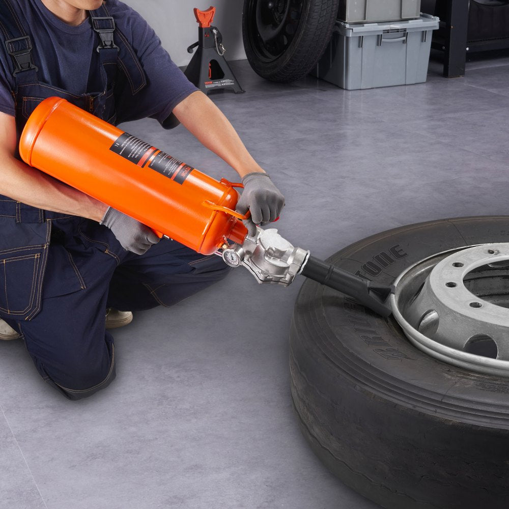 VEVOR Tire Bead Setter, 8L Capacity, 120 PSI Air Bead Blaster, Handheld & Portable Inflation Device, 85-116 PSI for