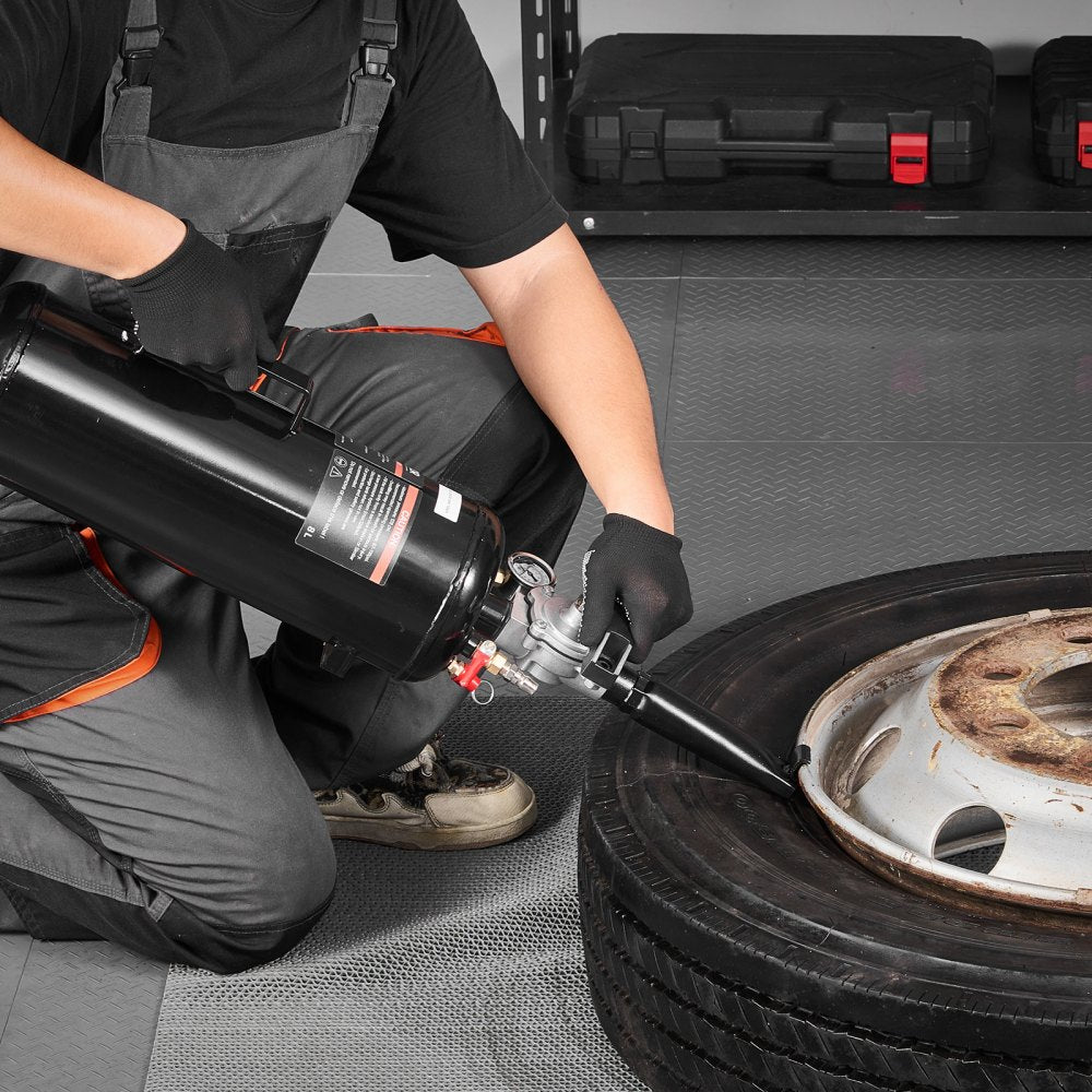 VEVOR Portable Tire Bead Seater, 2.1 Gal / 8 L Air Bead Blaster, Handheld Tire Inflator Tool, 87-116 PSI Operating
