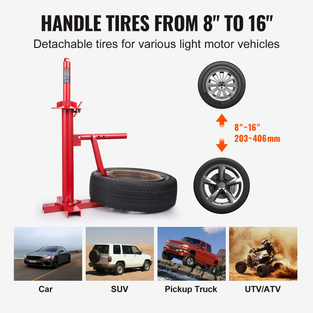 VEVOR Manual Tire Changer, Portable Hand Bead Breaker Mounting Tool for 203 - 406 mm Tires, Compatible with Car Truck