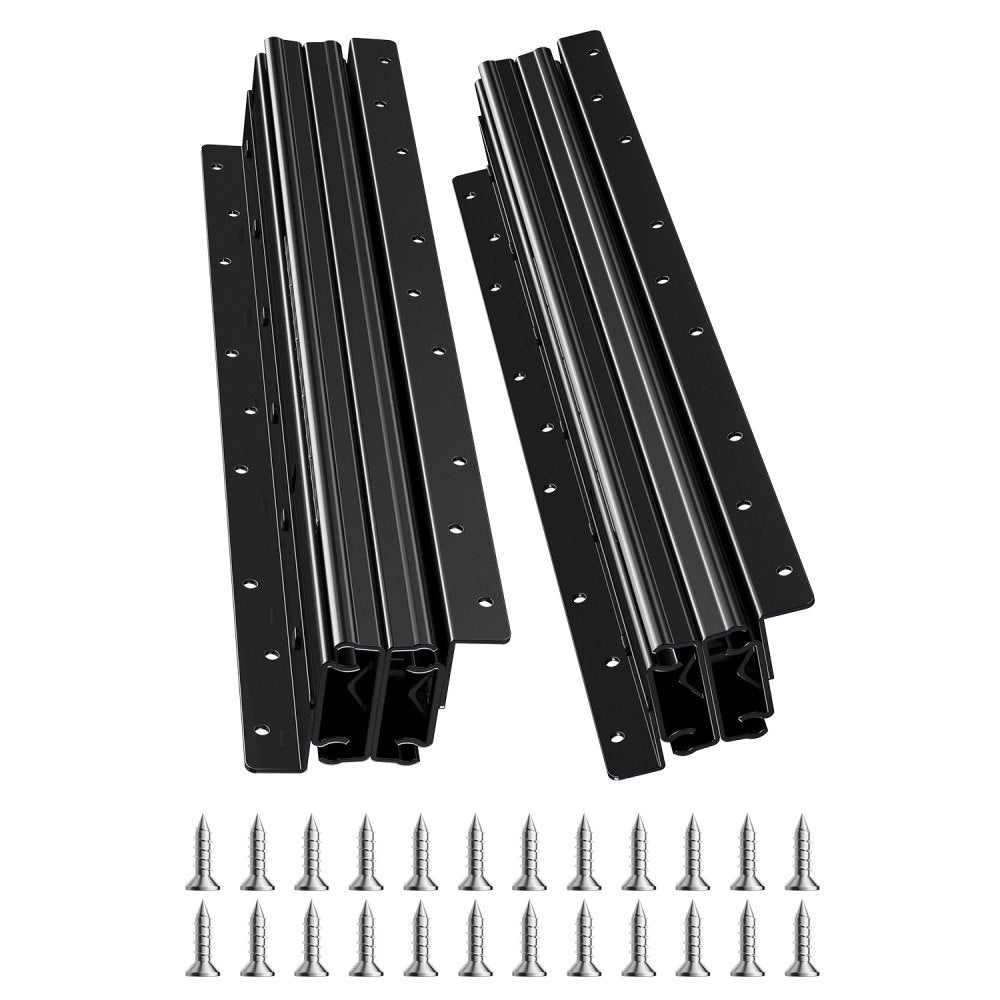 VEVOR Undermount Drawer Slides, 16 inch, Full Extension Ball Bearing Under Stair Cabinet Rails, 260 LB Load Capacity