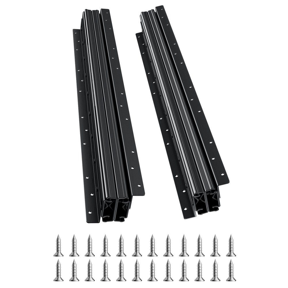 VEVOR Undermount Drawer Slides, 24 inch, Full Extension Ball Bearing Under Stair Cabinet Rails, 260 LB Load Capacity