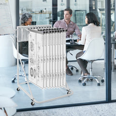 VEVOR Mobile Blueprint Storage Rack, Plan Holder with 12 Pivot Brackets, Mobile Blueprint Holder Adjustable Height &