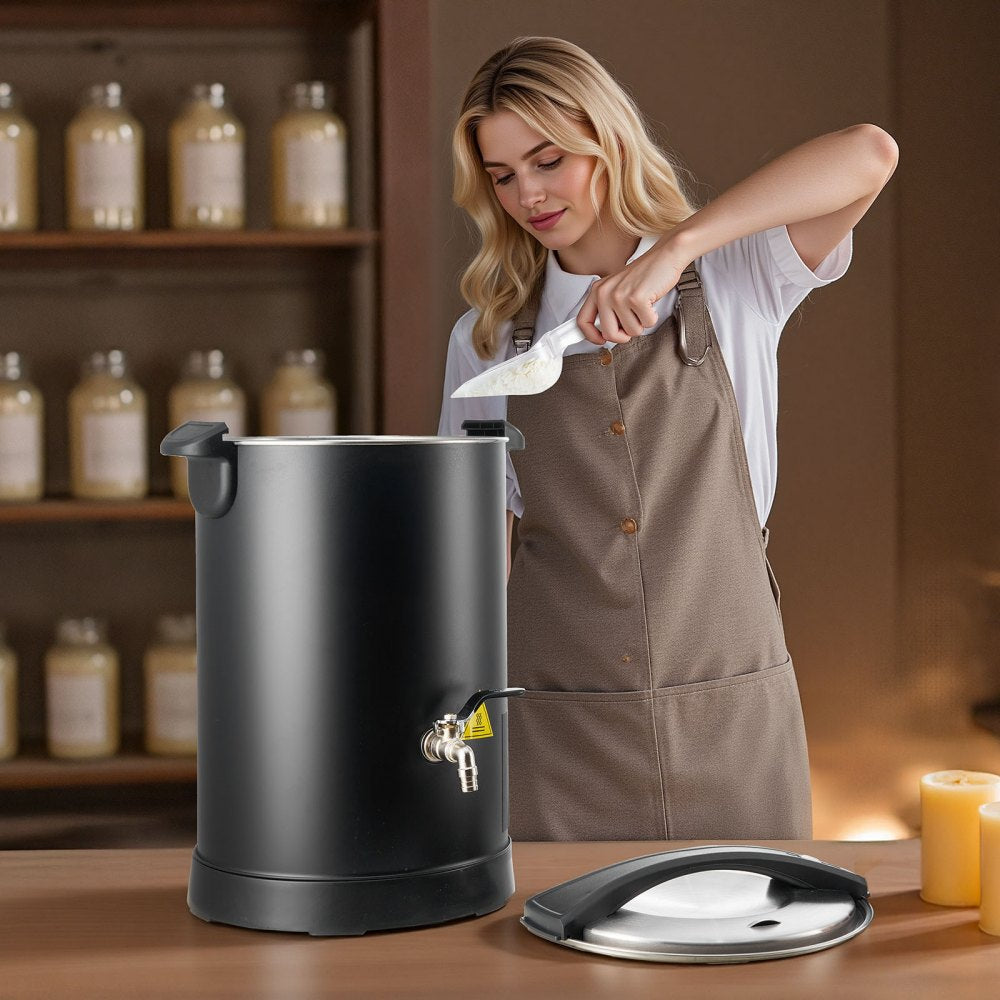 VEVOR Wax Melter for Candle Making, 10.6 Qts, Fast and Even Heating, with Easy Pour Spout and Temp Digital Display