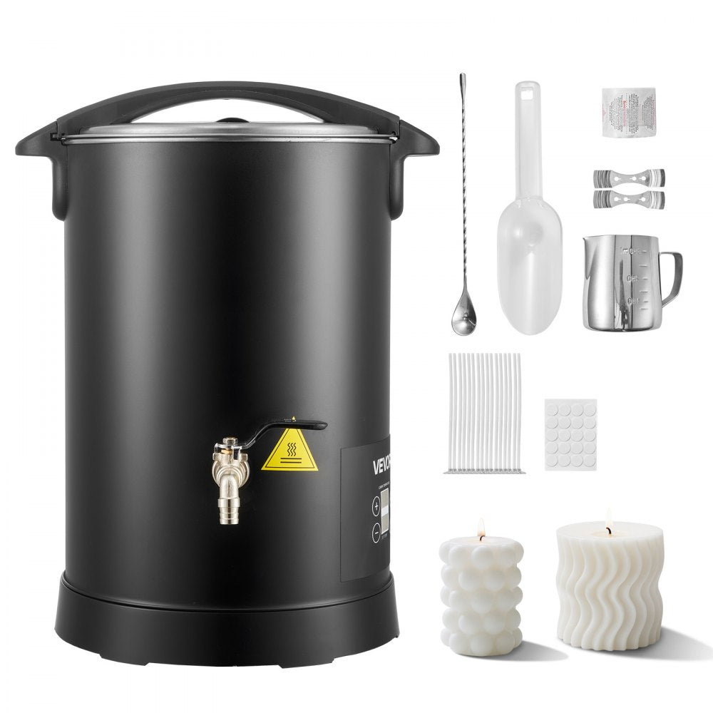 VEVOR Wax Melter for Candle Making, 10.6 Qts, Fast and Even Heating, with Easy Pour Spout and Temp Digital Display
