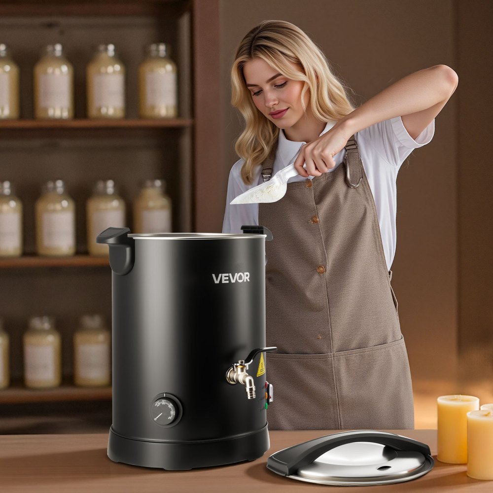 VEVOR Wax Melter for Candle Making, 8.5 Qts, Fast and Even Heating, with Easy Pour Spout and Temperature Control