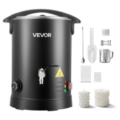 VEVOR Wax Melter for Candle Making, 8.5 Qts, Fast and Even Heating, with Easy Pour Spout and Temperature Control