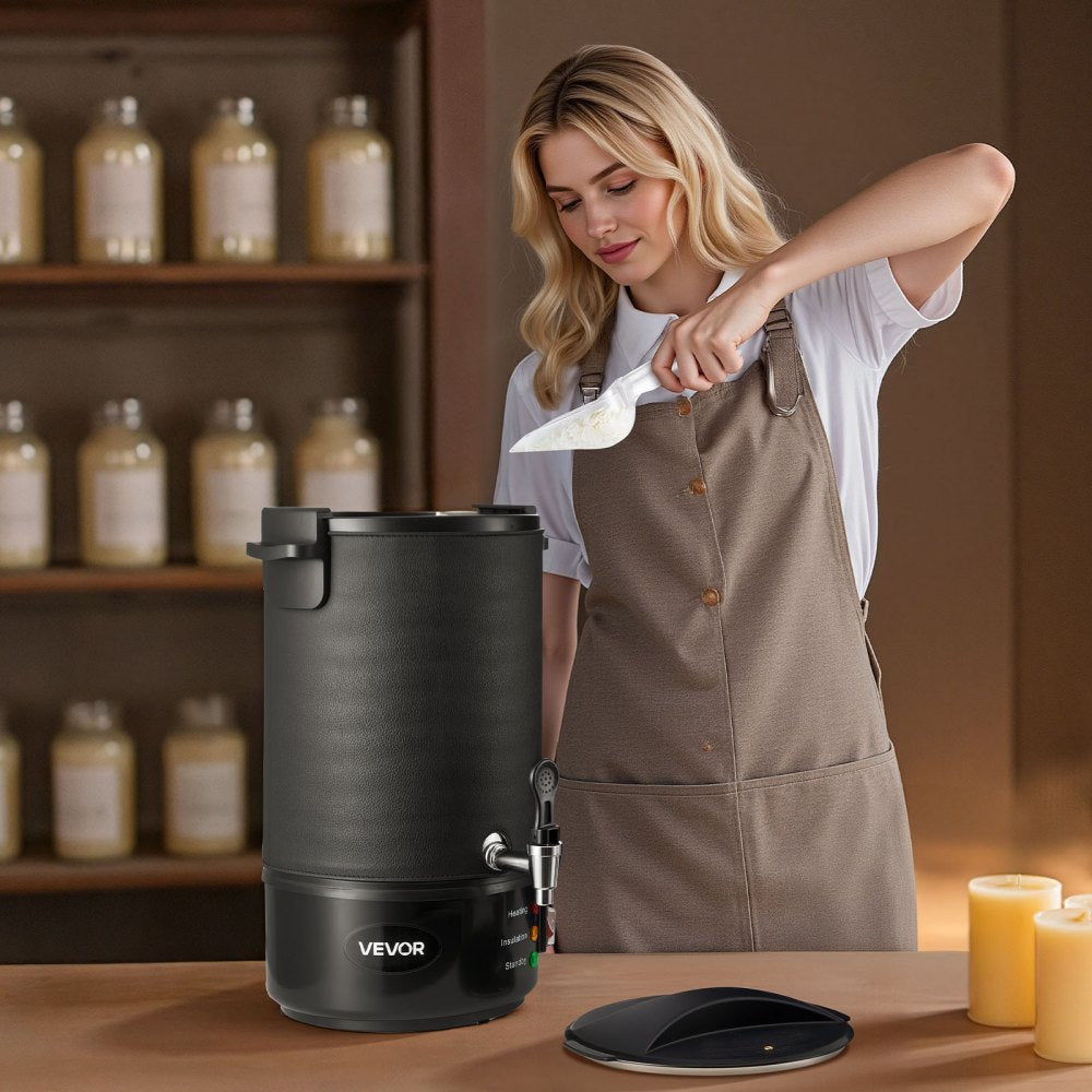 VEVOR Wax Melter for Candle Making, 8.5 Qts, Fast and Even Heating, with Easy Pour Spout and Temperature Control