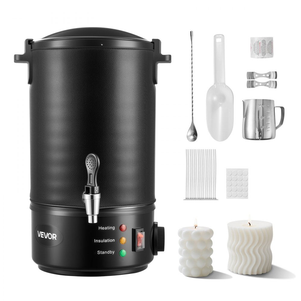 VEVOR Wax Melter for Candle Making, 8.5 Qts, Fast and Even Heating, with Easy Pour Spout and Temperature Control