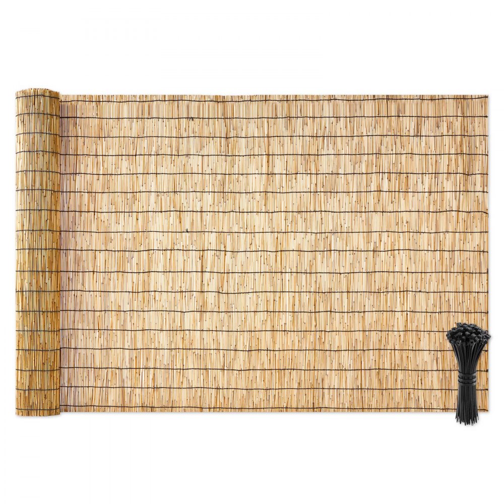 VEVOR Natural Reed Fencing, 4 ft x 16.4 ft, Decorative Natural Reed Fencing Roll, Decorative Fence for Backyard Garden