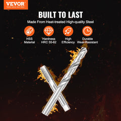 VEVOR Helicoil Thread Repair Kit, 338-Piece SAE and Metric Rethreading Tool Kit, M5, M6, M8, M10, M12, 1/4", 5/16"