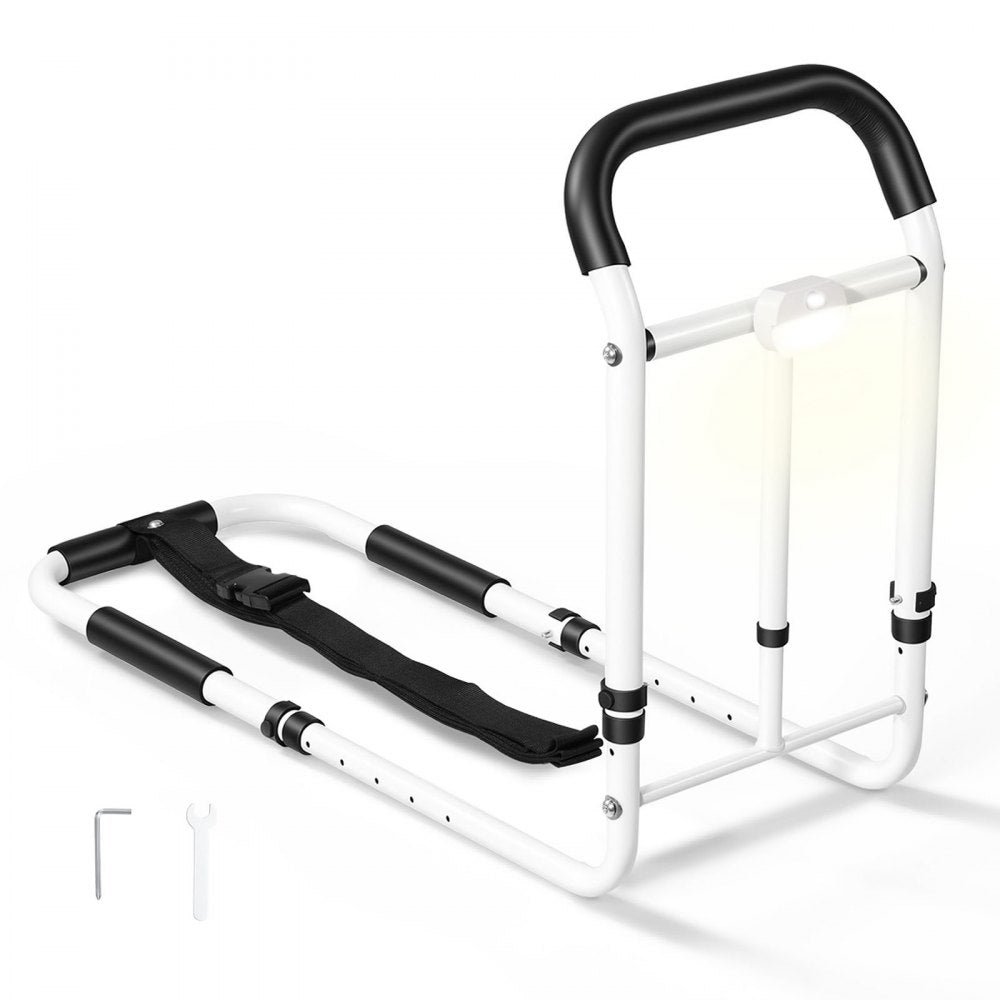 VEVOR Bed Rails for Elderly Adults 200LBS Loading Bed Side Assist Rail, with Motion Sensor LED Light, Adjustable Height