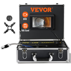 VEVOR Sewer Camera, 100 ft/30 m, 7" Screen Pipeline Inspection Camera with DVR Function, Waterproof IP68 Camera, 12 pcs
