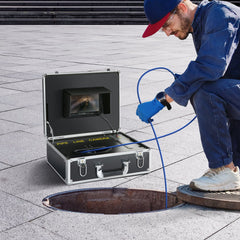 VEVOR Sewer Camera, 165 ft/50 m, 7" Screen Pipeline Inspection Camera with DVR Function, Waterproof IP68 Camera, 12pcs