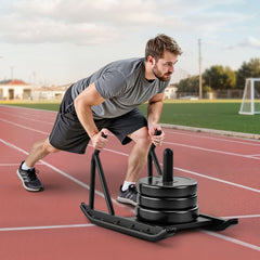 VEVOR Weight Sled, Steel Power Sled, Fitness Strength Training Sleds for Athletic Exercise Speed Improvement, Workout