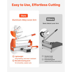 VEVOR 12 inch Vinyl Floor Cutter, 12mm Thick Laminate Flooring Cutter with Upgraded Labor-Saving Aluminum-Alloy Lever