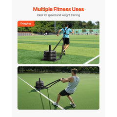 VEVOR Weight Sled, Steel Power Sled, Fitness Strength Training Sleds for Athletic Exercise Speed Improvement, Workout