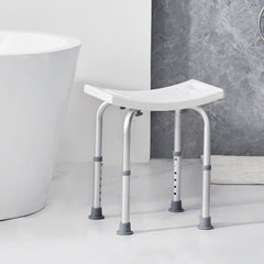 VEVOR Shower Chair, Adjustable Height Shower Stool with Built-in Handles, Shower Seat for Inside Shower or Tub
